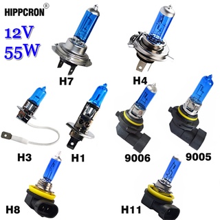 Lâmpada Halógena Para Carro Super Branca H1/H3/H4/H7/H8/H11/9005/9006 Universal Veículo 6000K (1 Peça)