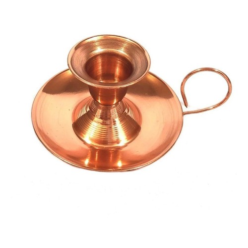 Castiçal Prato Em Cobre Puro (Super Promoção)