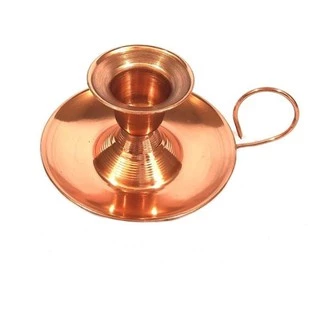 Castiçal Prato Em Cobre Puro (Super Promoção)