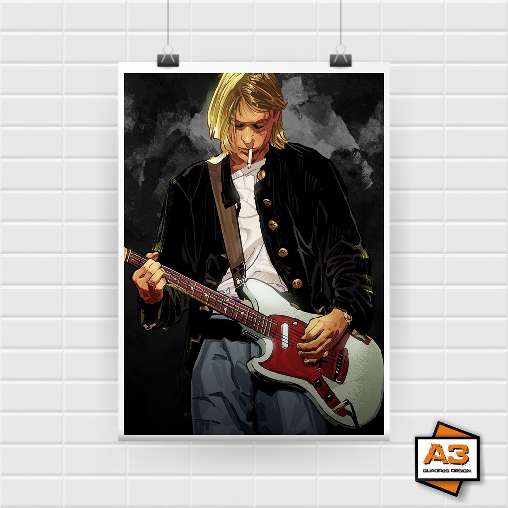 Poster Decorativo Kurt Cobain Nirvana | Shopee Brasil