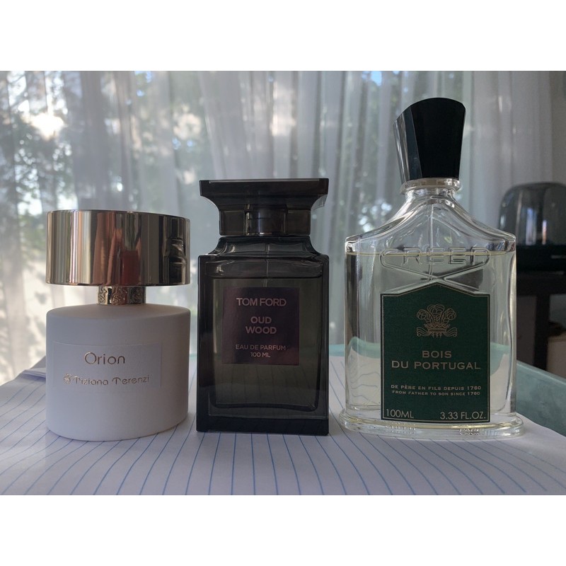 Oud Wood e Aventus Cologne decants Shopee Brasil