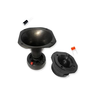 Kit 1 Driver Corneta + 1 Tweeter Sturdy Preto + Capacitores