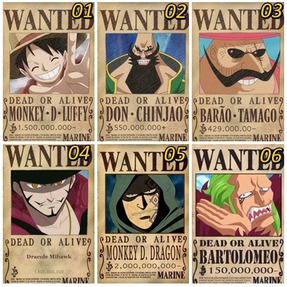 Quadro Poster C.moldura One Piece O Grande Pirata Do Ouro A3