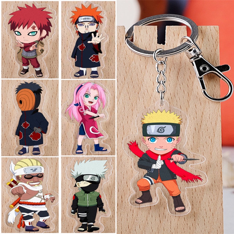 Chaveiro almofada Naruto, Sasuke, Itachi Uchiha, Minato, Kakashi, Jiraiya e  Sakura anime Naruto Shippuden almofadado kawaii fofo bolsa e chave