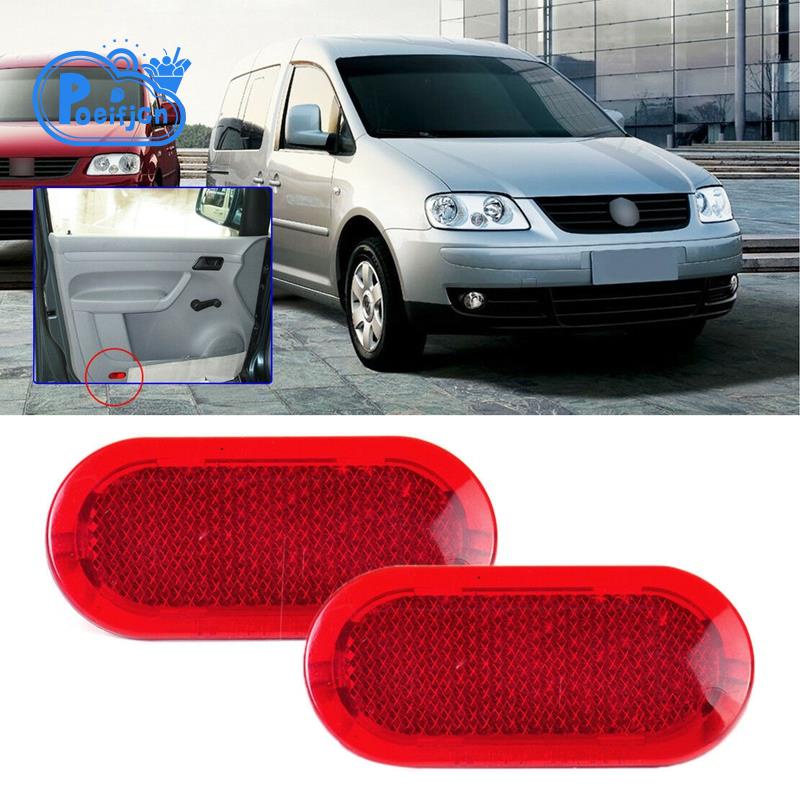 2 Pcs Vermelho Painel Da Porta Interior Aviso Luz Cap Refletor Para Polo Beetle Touran Caddy 6Q0947419
