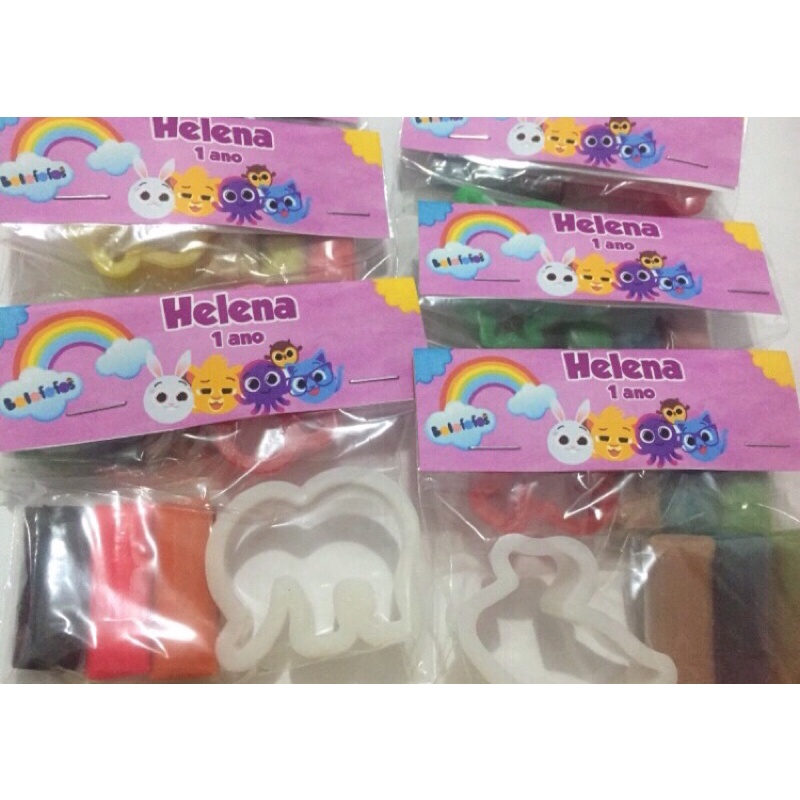 15 kit massinhas personalizado lembrancinha festa