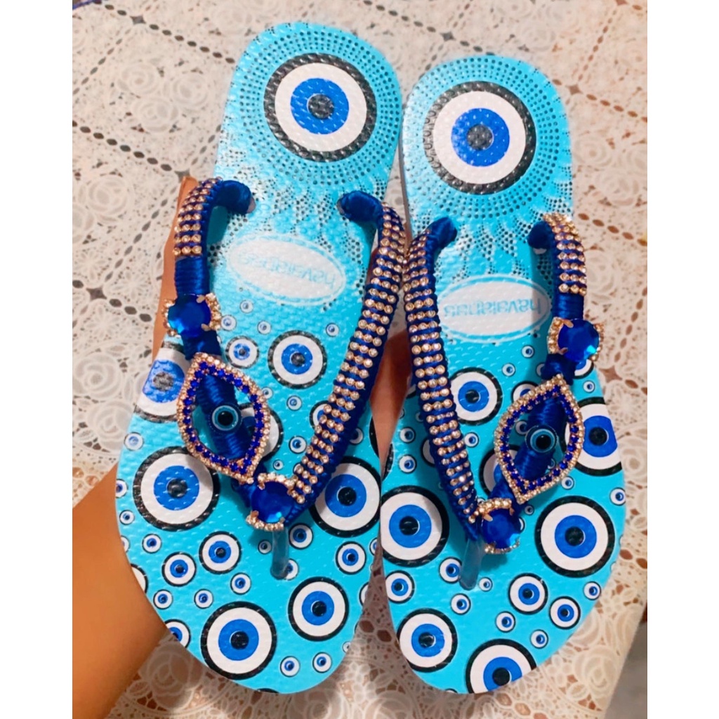 Chinelo personalizado olho grego | Shopee Brasil