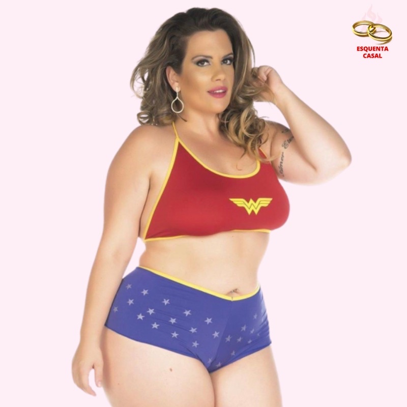 Fantasia Provocante Mulher Maravilha Plus Size Shopee Brasil