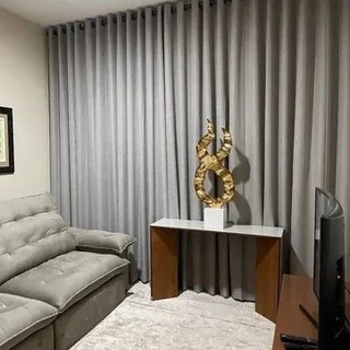 Cortina Voil Gase De Linho 4,00x2,80 Sem Forro Para Quarto Sala Promoção