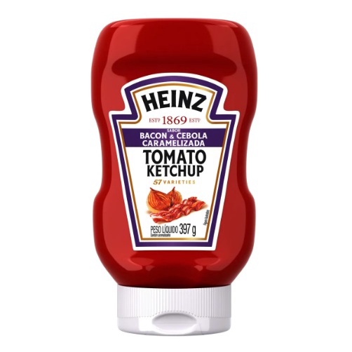 Ketchup Bacon & Cebola Caramelizada Heinz Squeeze 397g Shopee Brasil