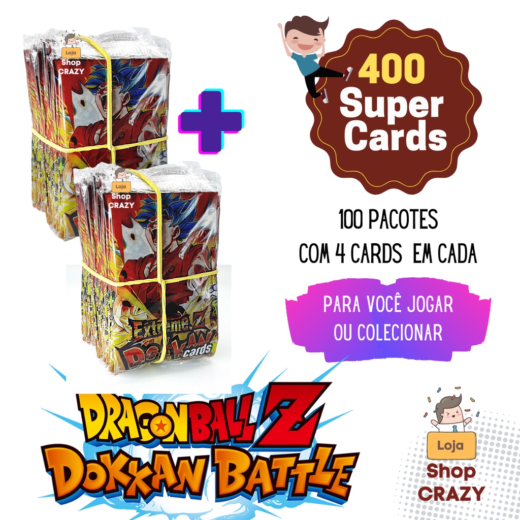 100 Pacotinhos DRAGON BALL | São 400 CARDS | Novos Cards 2022