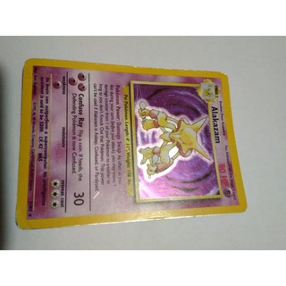 Alakazam Holofoil 1/102 Base Set Rare Pokemon Card REAL CARD 