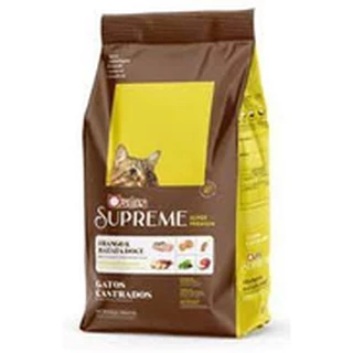 KIT COM 6 Ração Quatree Supreme para Gatos Castrados Sabor Frango e Batata Doce 1,01kg