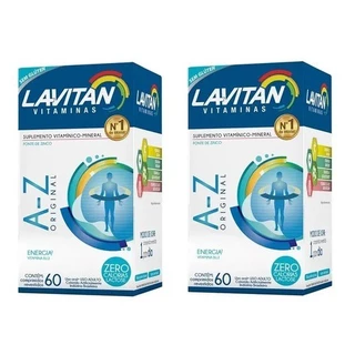 Kit 02 Unidades Lavitan A-Z Original Cimed com 60 comprimidos cada