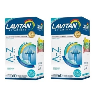 Kit 02 Unidades Lavitan A-Z Original Cimed com 60 comprimidos cada