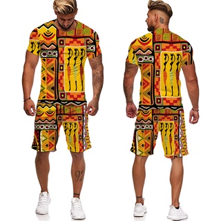 Camiseta Com Estampa 3D Africano/Short/Ternos Da Moda Estilo Étnico Casal  Roupas Hip Hop Streetwear Masculino/Mulheres Conjunto De Treino