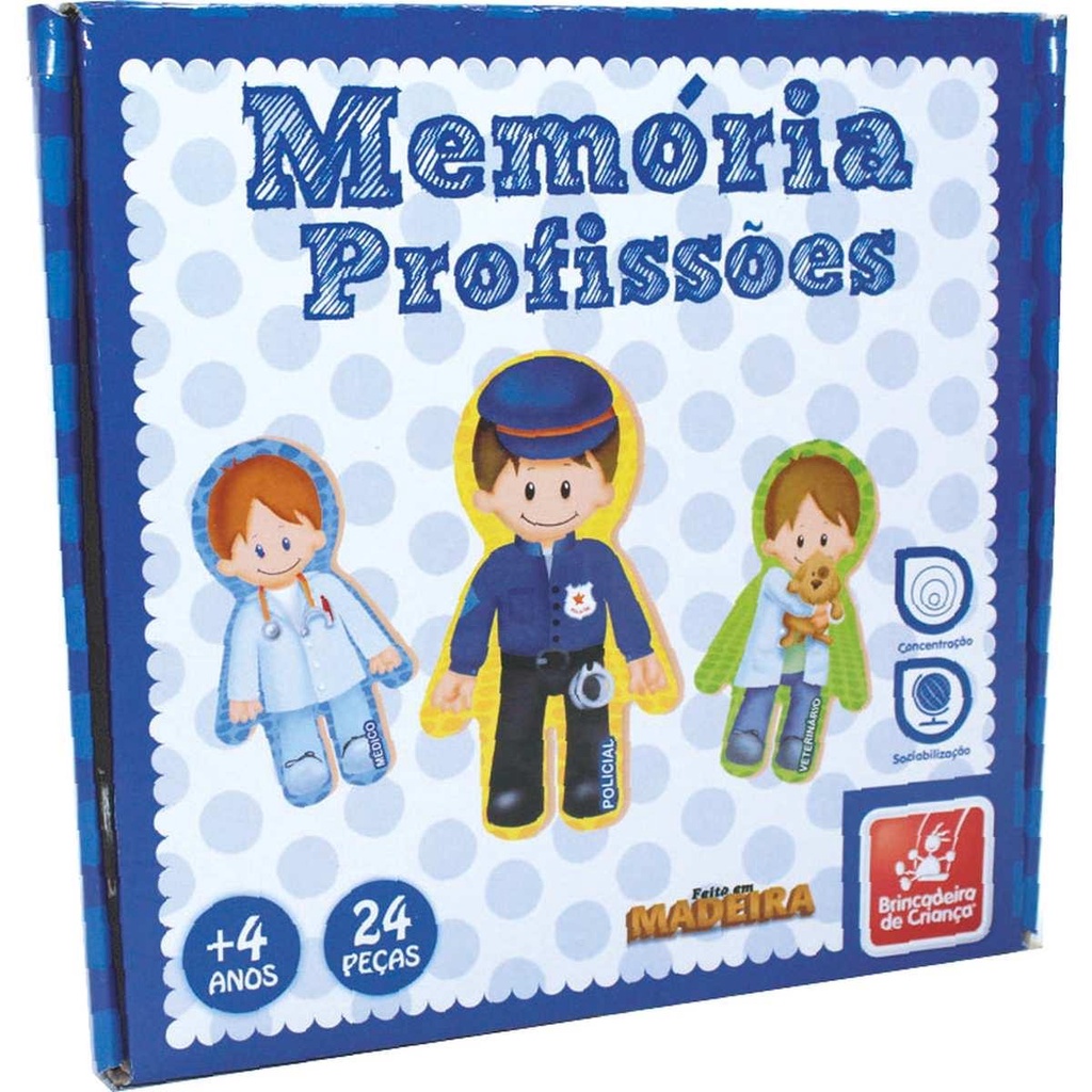 Jogo Da Memoria Infantil Em Madeira Educativo