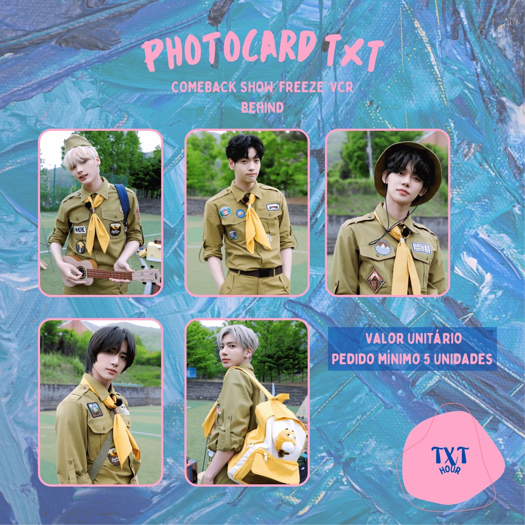 PHOTOCARD TXT (TOMORROW X TOGETHER) COMEBACK SHOW ‘FREEZE’ VCR BEHIND