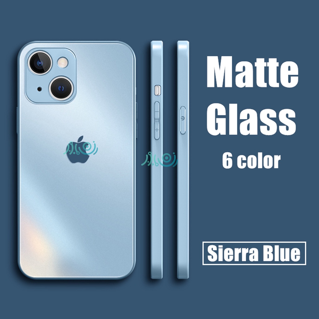 【Sierra Blue】Official AG Frosted Glass iPhone Case for IPhone 13 Pro