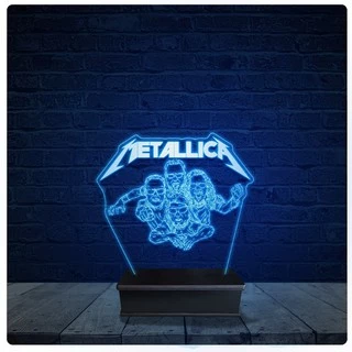 Luminária Led Acrilico Abajur - Metallica Banda Rock 10