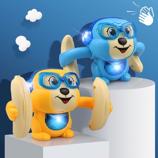 Brinquedos Elétricos Para Bebês Rolantes Macaco Luz Música Quebra-Cabeça Controle De Voz Infantis Educacionais Crianças Presente