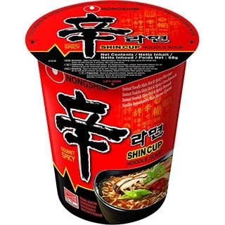 Lamen Shin Cup Noodle Spicy 68g - Three Foods
