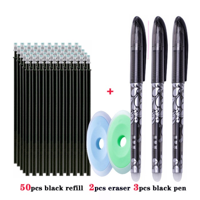 555pcs Conjunto De Recargas De Caneta Gel Apagável 0,5mm Para Escola De Escritório Com Cabo Colorido Escrita De Papelaria