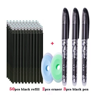 555pcs Conjunto De Recargas De Caneta Gel Apagável 0,5mm Para Escola De Escritório Com Cabo Colorido Escrita De Papelaria