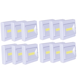 Kit 12 Luminária Led Branco Quadrado Forte