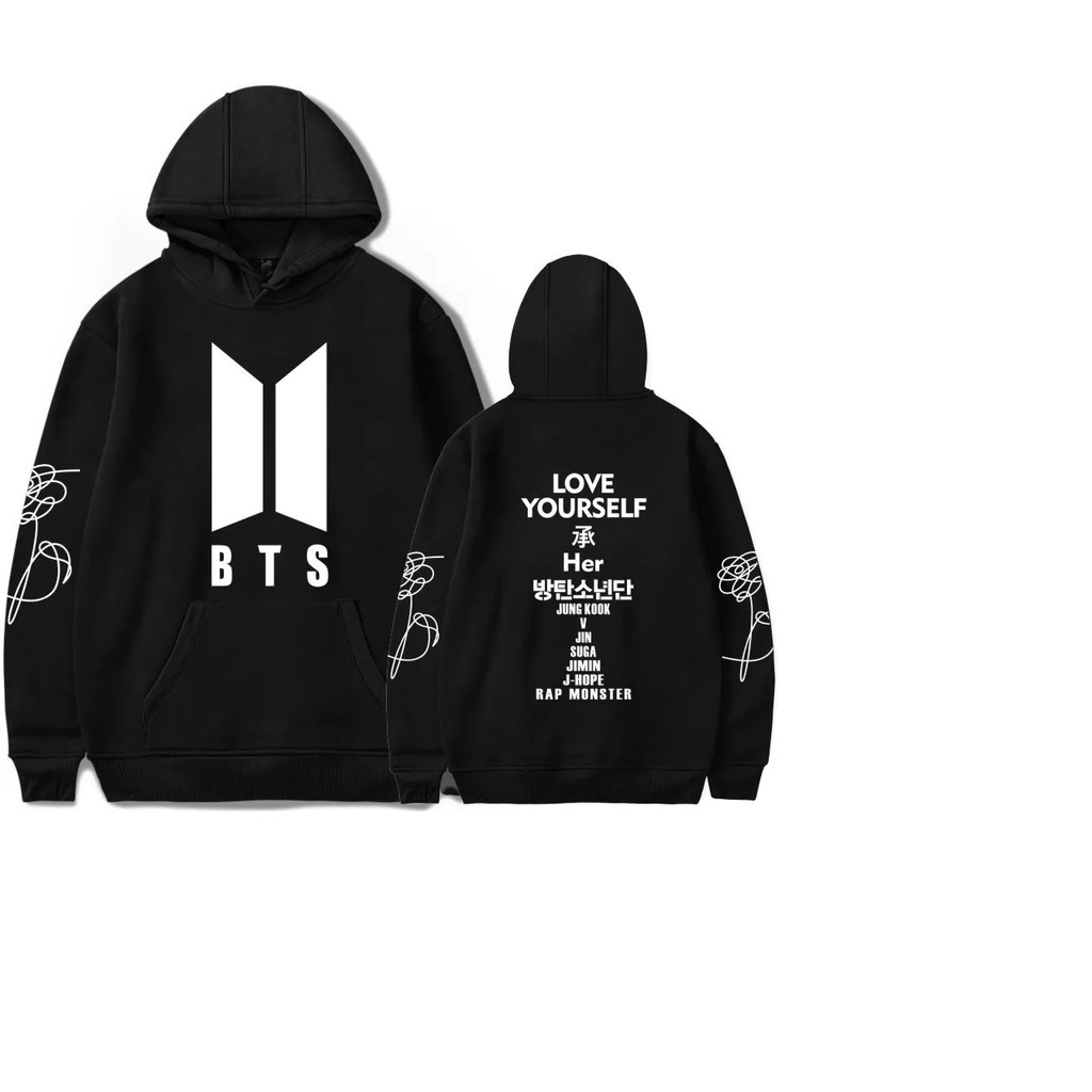 Blusa moletom feminino orelhinha best sale bts kpop todos integrantes