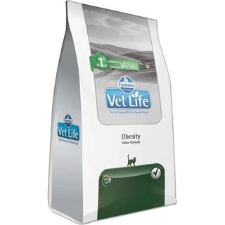 Ração Farmina Vet Life Natural Obesity para Gatos Adultos Obesos 2kg