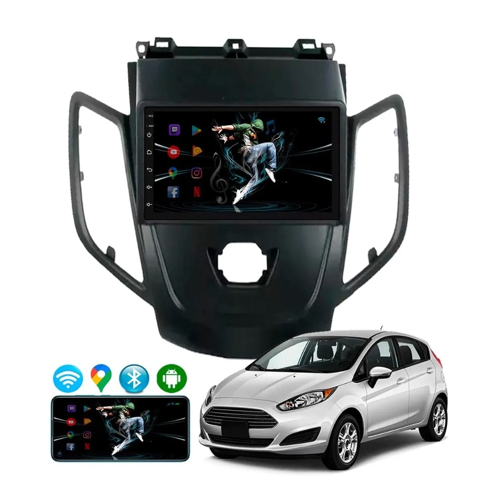 Central Multimídia Android Mp5 New Fiesta 2013 À 2017 Gps