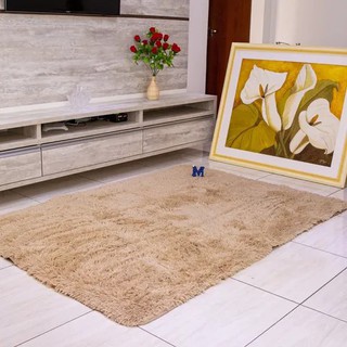 Tapete Carpete 2x150 Felpudo Peludo Quarto Cinza Mesclado