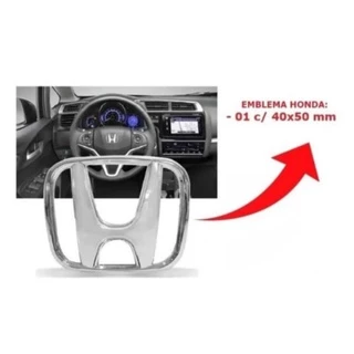 Honda P/ Volante Med. 40x50mm Cromado C/ Adesivo New Civic 07-18 / City 09-18/ Fit 09-18 em Oferta na Shopee