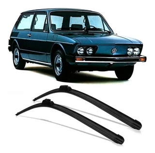 Par Palhetas Limpador Parabrisa De Silicone Brasilia 1975 á 1982 (18''/18'')