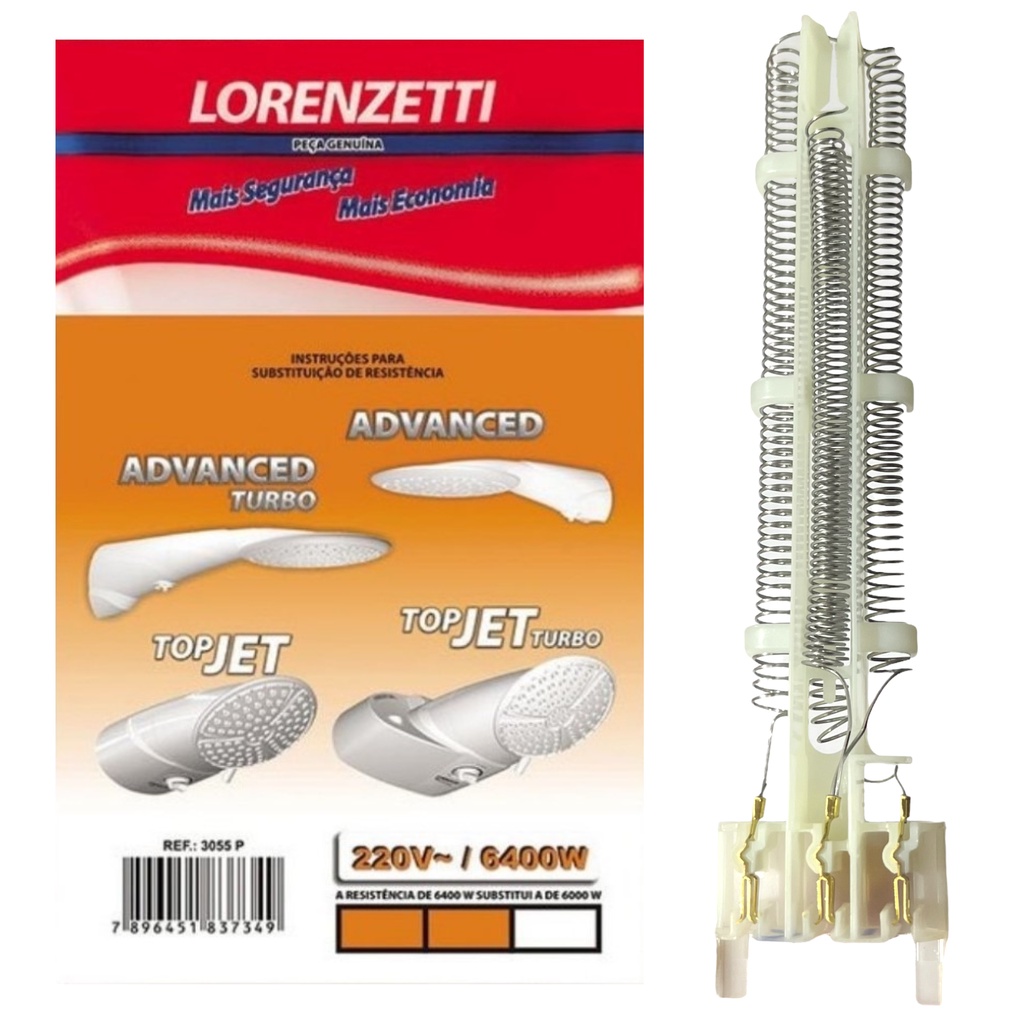 Resistência Chuveiro Ducha Advanced Top Jet Multi Lorenzetti | Shopee ...