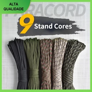 31M 100Feet Eua 550 Paracord Pára Cordão 4mm 9 Strand Cores Parachute Corda Varal De Acampamento Ao Ar Livre Climb