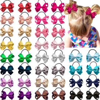 10Pcs Glitter Fita Silky Ribbon 2.5 " Laços Para Cabelo Elásticos Bebês Meninas Todder