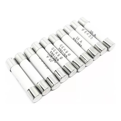 Fusível Microondas Cerâmico 20a - 20 Amperes - 10 Unidades