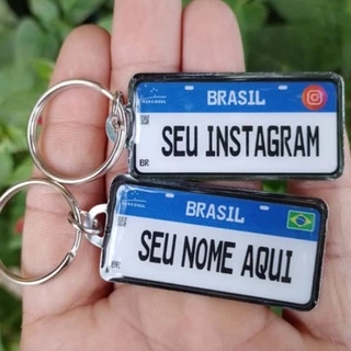 Mini Placa Mercosul em Chaveiro em Oferta na Shopee
