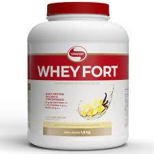 Suplemento em pó Vitafor Whey Fort proteína em pote de 1.8kg