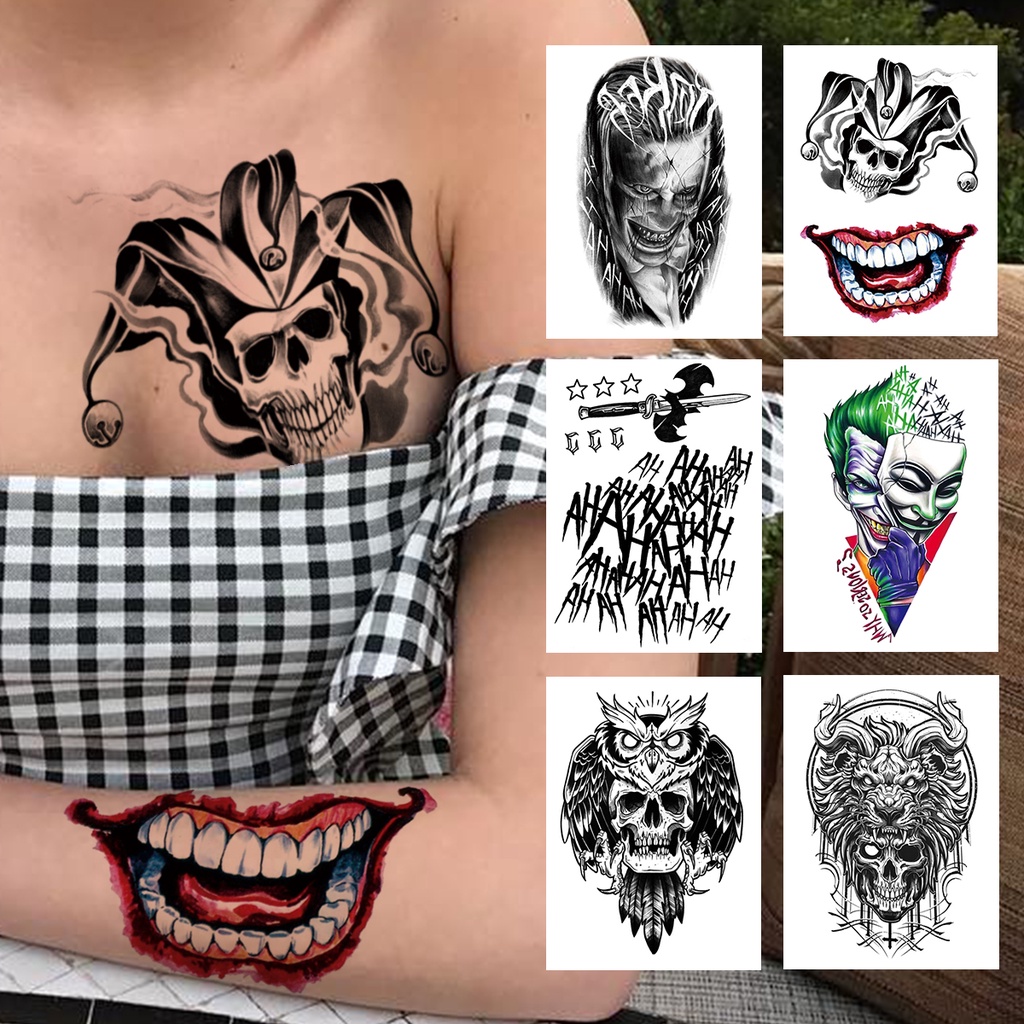 Mão falsa ombro tatuagem manga transferência do corpo tatuagens maori totem  indiano tribal demônio flash transferência tatto manga masculina -  AliExpress