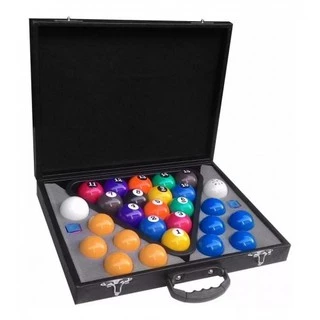 Kit Bolas de Bilhar 54mm + Estojo + Triângulo + Jogo Mata-Mata + Bola Treino 56mm