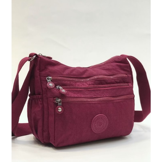 Bolsa feminina nylon multicamada ombro transversal Y4198