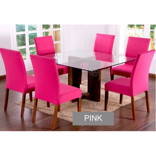 Kit Com 6 Capas Para Cadeira Em Malha - Pink