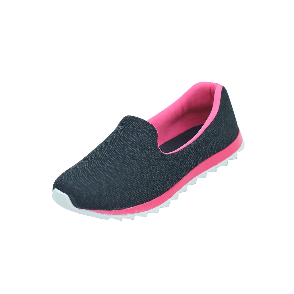 tenis feminino tradicional slip on preto pink tamanhos especiais