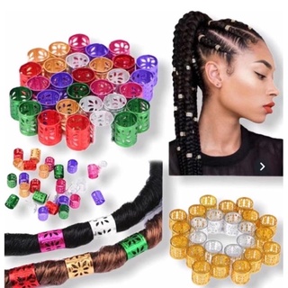 kit 1000 Anel Para Trança Regulável Box Braids E Dreads Coroa tubo cano cabelo