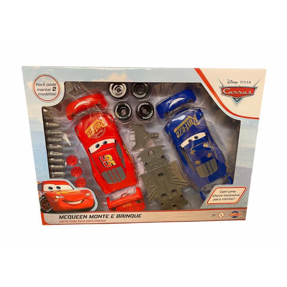 Kit Monta Desmonta Mcqueen Carros Disney Toyng Original Shopee Brasil