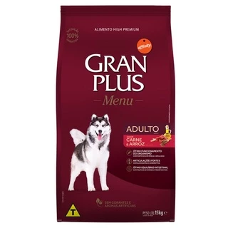 Ração Gran Plus Cães Adulto Carne E Arroz Sc 15Kg