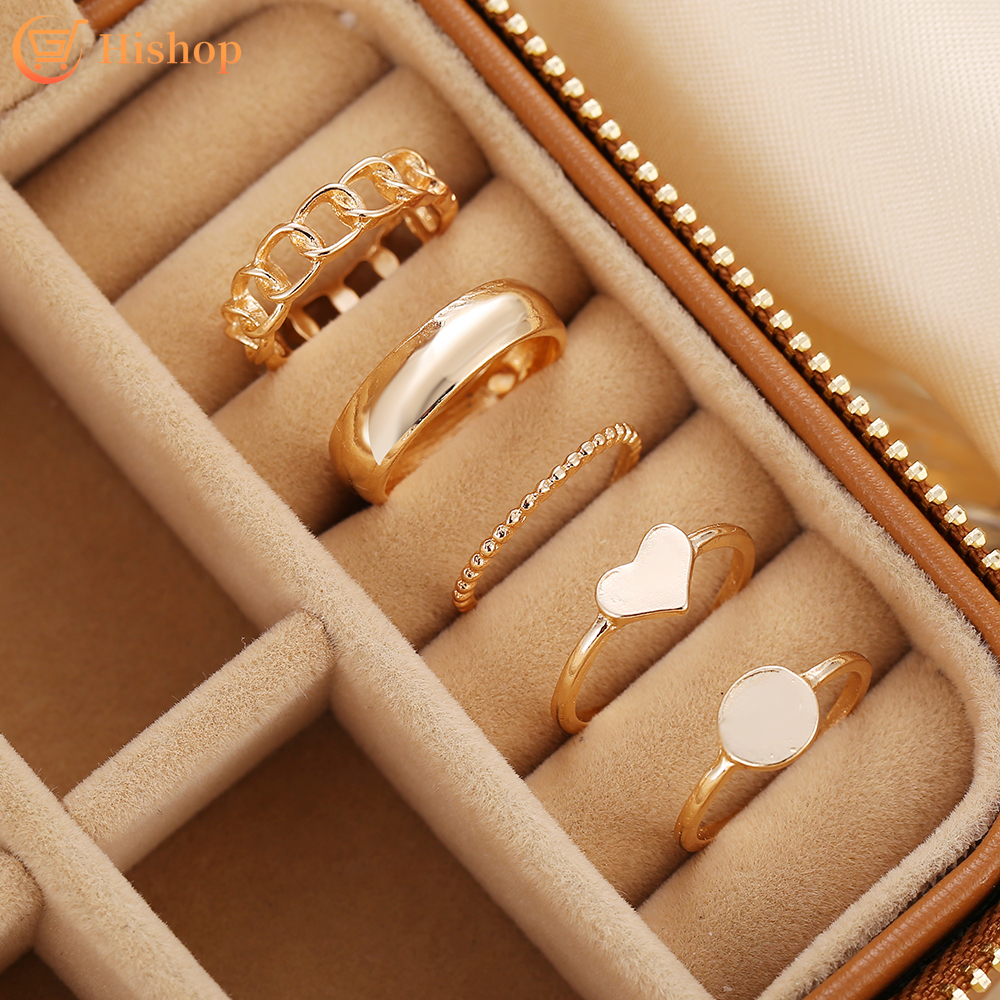 Anéis de ouro para mulheres da moda